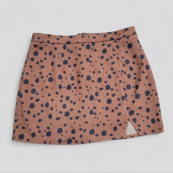 A Father's Love Animal Print Mini skirt Leopard Cheetah Faux Suede Size Medium - Picture 14 of 14